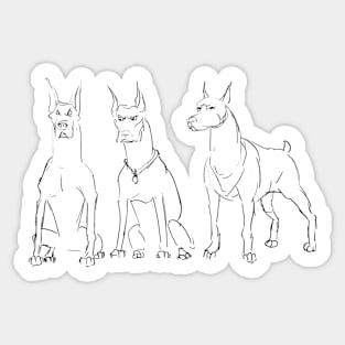 Three Dobermans Sticker